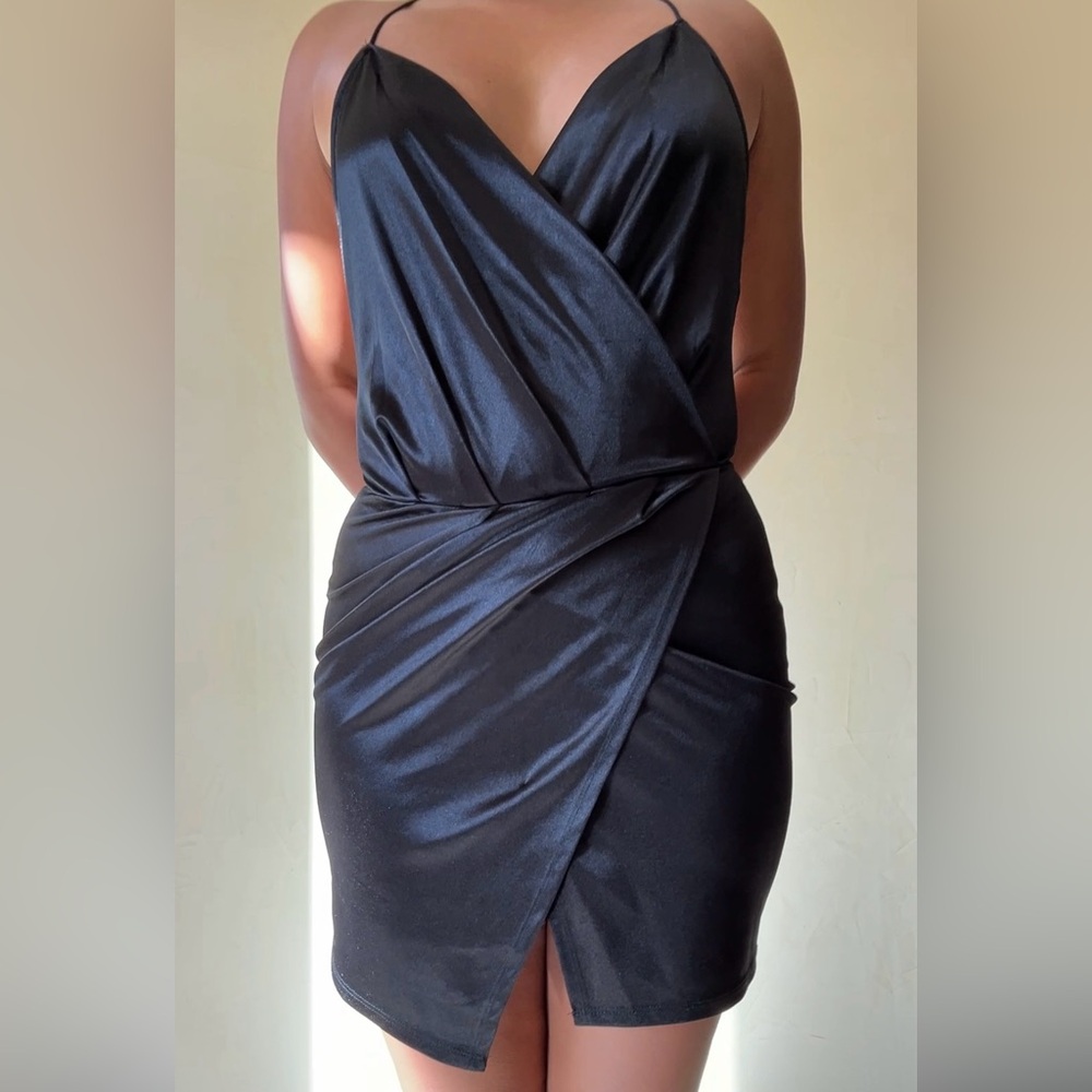 Black Fashin Nova Backless Mini Dress